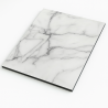 Plaque en aluminium imitation marbre blanc et gris sur mesure
